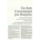 Une charte d'environnement pour Montpellier